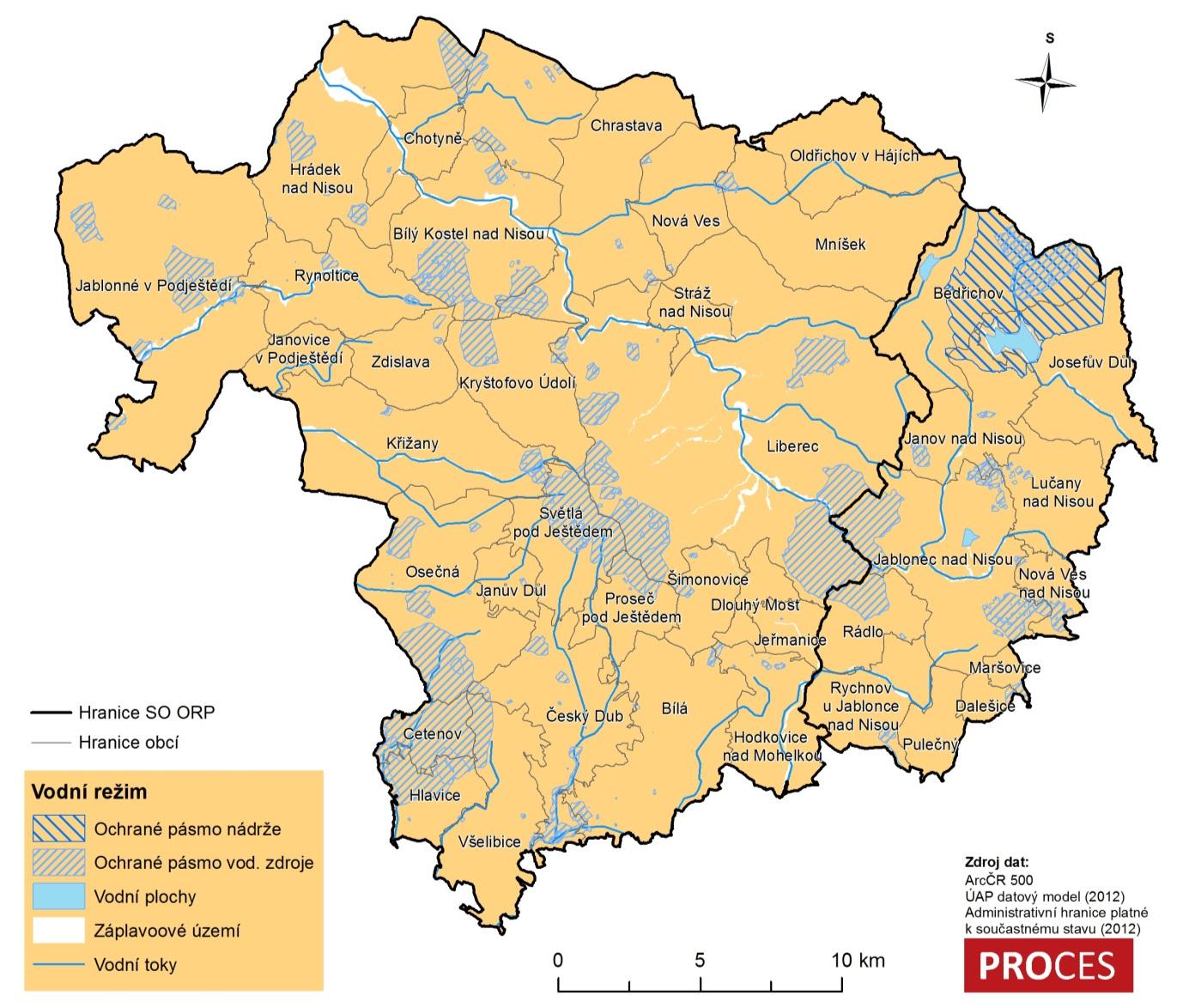 Vodohospodářsky významné z hlediska přirozené akumulace vod jsou zdroje podzemních vod na území SO ORP Liberec a Jablonec nad Nisou, jedná se o území patřící k těm nejbohatším na podzemní vody v