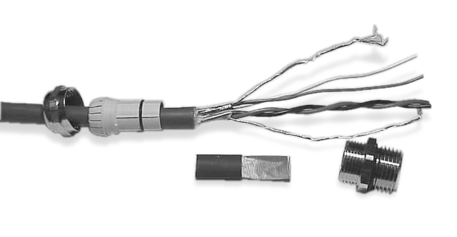 Příprava 4vodičového kabelu a zapojení základní jednotky Poznámka: Tento krok je nezbytný pro všechny instalace MVD Direct Connect. 1.