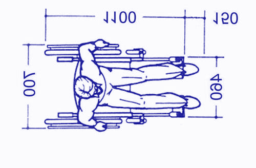 Příloha č. 1 V příloze č. 1 budou uvedeny rozměry ortopedického vozíku dle TSI PRM, příloha M [7]: Základní rozměry: šířka 700 mm + min.