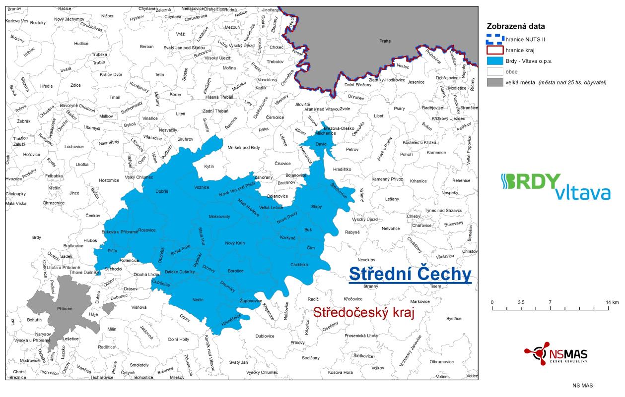 2.4. Obce, které se nacházejí v našem regionu Brdy- Vltava (k 31. 12. 2014) Do území Brdy-Vltava o.p.s. spadá celkem 31 obcí.