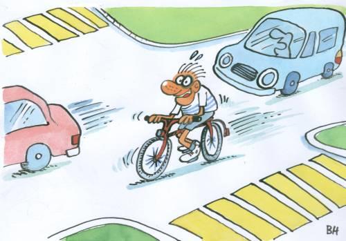 Cyklista Bicyklovanie na frekventovaných cestách alebo v blízkosti ciest je veľmi nebezpečné.