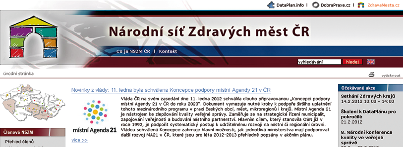 V roce 2011 proběhla setkání: NSZM ČR se podílela na jedné ze sekcí 7.