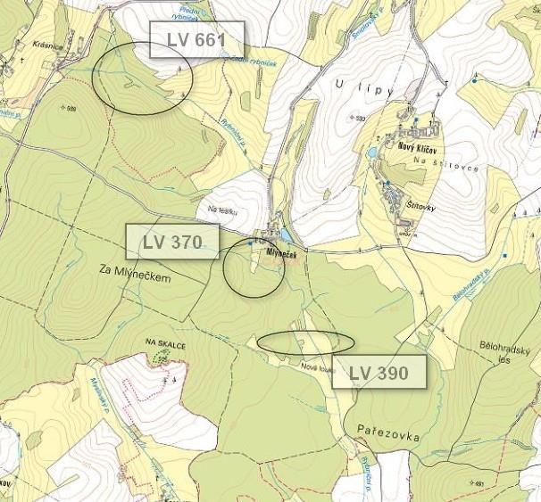 5 3) Pozemek na LV č. 362 pro katastrální území Mrákov. Situován v obci Mrákov, na hrázi rybníčku. 4) Pozemky na LV č. 661 pro katastrální území Mrákov.