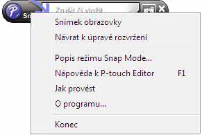 8 Jak používat nápovědu P-touch Editor Help (pro Windows ) Spuštění nápovědy P-touch Editor Help Níže uvedený příklad platí pro systém Windows Vista.
