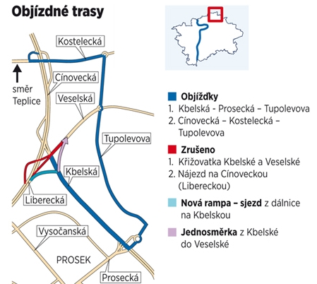 intenzit zařízení vybraných komunikací automobilovou dopravou pro studii zástavby Tesco Letňany V. etapa.