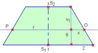 Příkld Komolý kužel 4cm, cm, 6cm je ozdělen oinou onoběžnou s podstou n dě části téhož objemu.