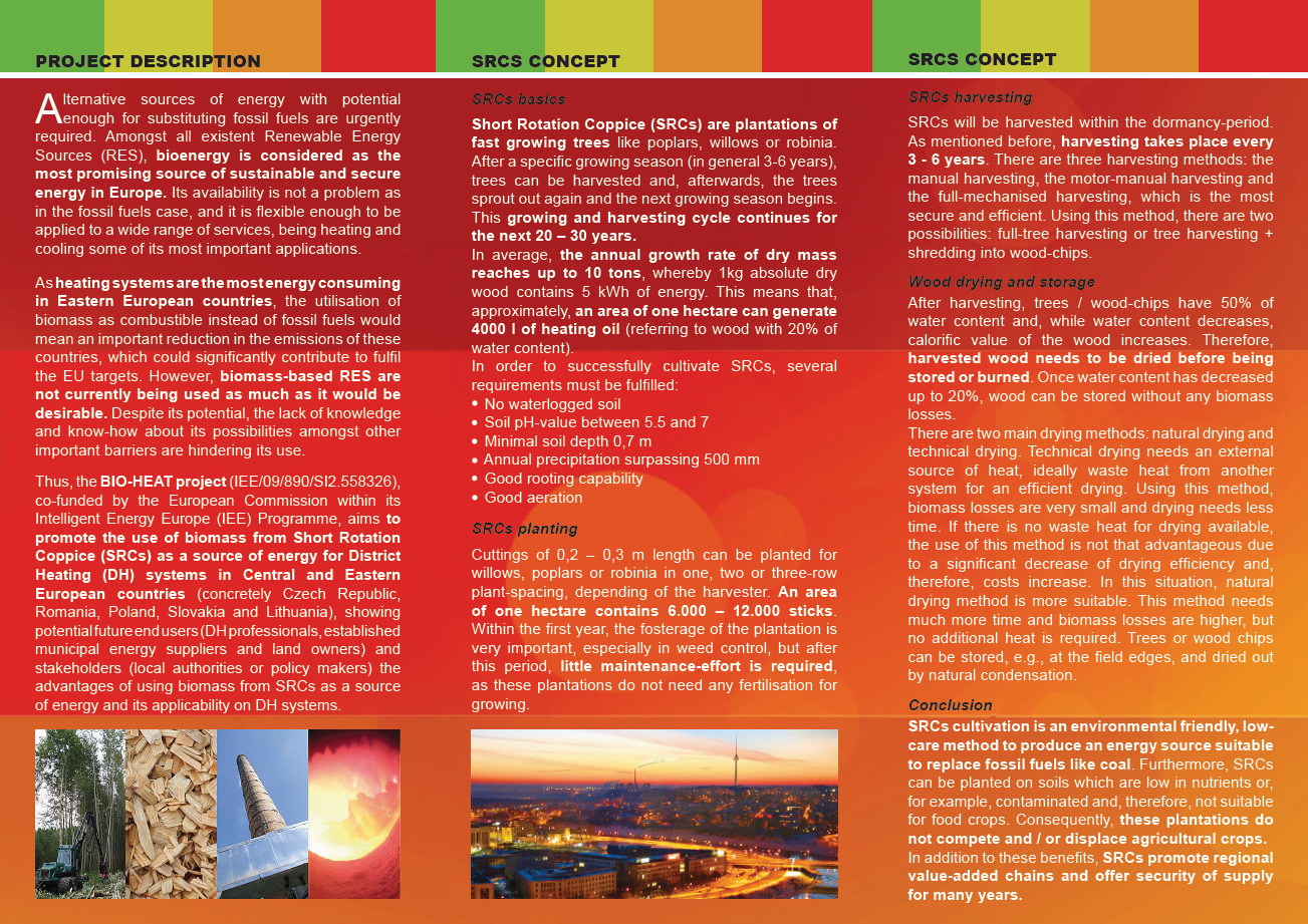 BIO-HEAT PROMOTION OF SHORT ROTATION COPPICE FOR DISTRICT HEATING SYSTEMS IN EASTERN EUROPE Figure 7: English version of