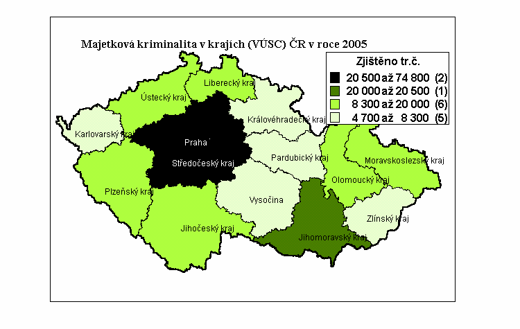 2.2 Vývoj jednotlivých druhů trestné činnosti. Rozbor jednotlivých problematik v oblasti vnitřní bezpečnosti a veřejného pořádku 2.2.1 Majetková kriminalita I.