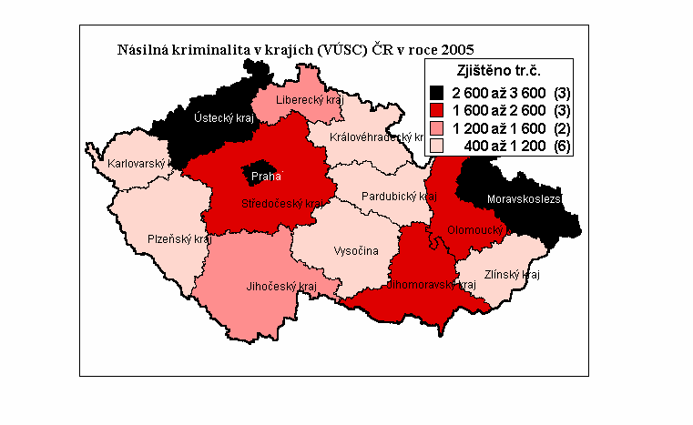 2.2.4 Násilná kriminalita I. Vývoj a charakteristika Kriminální statistika Počet zjištěných trestných činů 21.684 (-8 %) Počet stíhaných a vyšetřovaných osob 16.