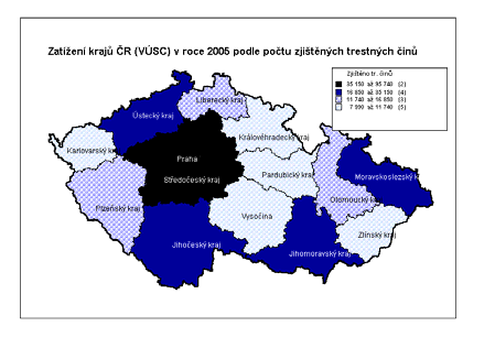 2.1.1 Územní rozložení kriminality.