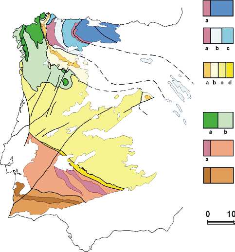 Kantabrijská zóna reprezentuje externí zónu iberského masivu a se charakterizuje svým bohatým stratigrafickým vývojem, který zahrnuje skoro celé paleozoikum.