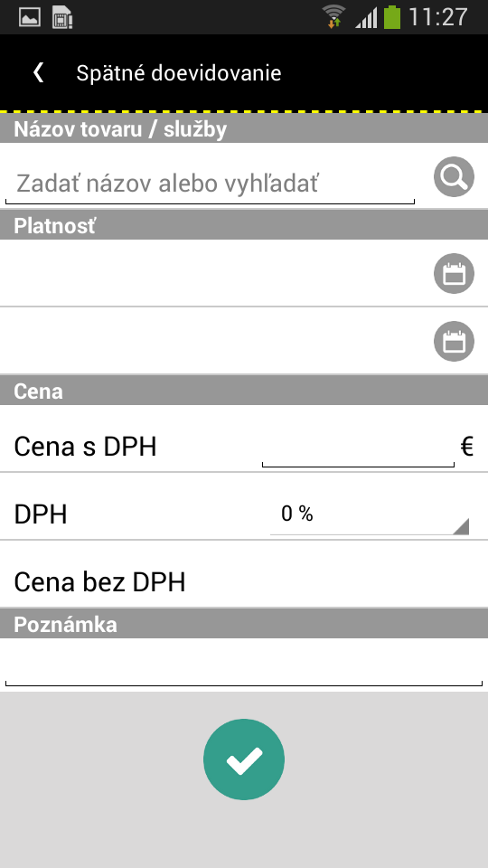 Strana 54 / 58 Obrázok 43: Spätné doevidovanie tovaru/služby 2.10.