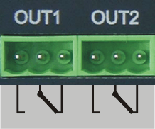 Termostat nebo nezávislé ovládání lze nastavit zvlášť pro každé relé. Stav výstupů indikují kontrolky O1 a O2 na předním panelu.