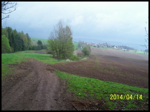 Polní cesta od silnice na Smrčí cesta -