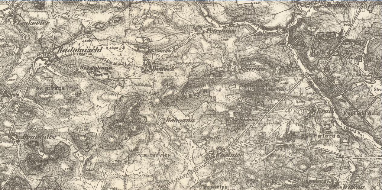 Obrázek 44 Mapa z roku 1918 s