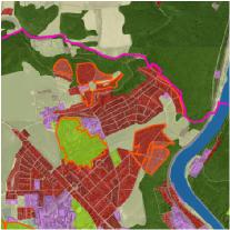 Zhodnocení Urban atlasu 2006 Nevýhody dat Urban Atlasu Zahrádkové kolonie zařazené do kategorie městské zástavby s nízkou hustotou (11230) ve stejné