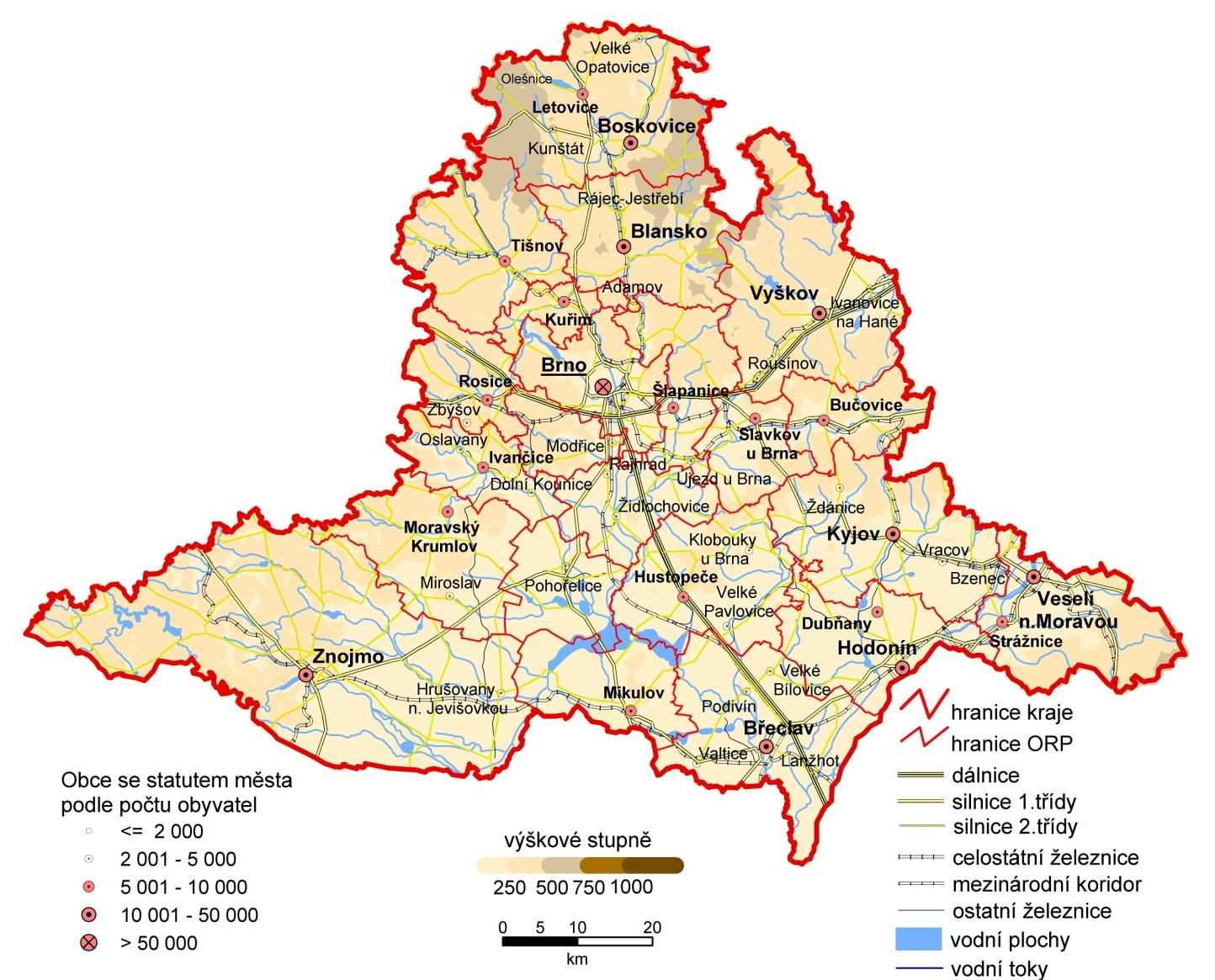 - 188-12. Mapa Jihomoravského kraje (Český statistický úřad. Krajská správa ČSÚ v Brně. Statistická ročenka Jihomoravského kraje.