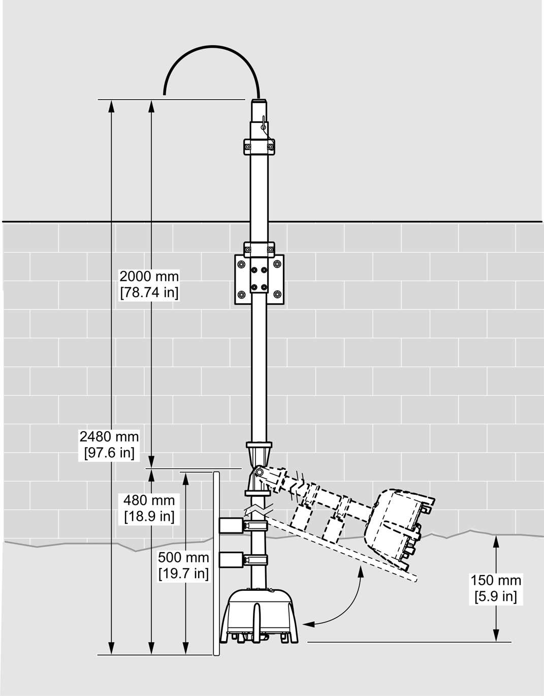 Obr. 4 Instalační rozměry pro LZX414.00.