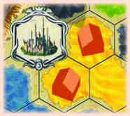 Povinná akce V průběhu svého tahu musí hráč vybudovat 3 osídlení ze své osobní zásoby a umístit je na neobsazené hexy stejného typu terénu, jaký zobrazuje jím zahraná karta.