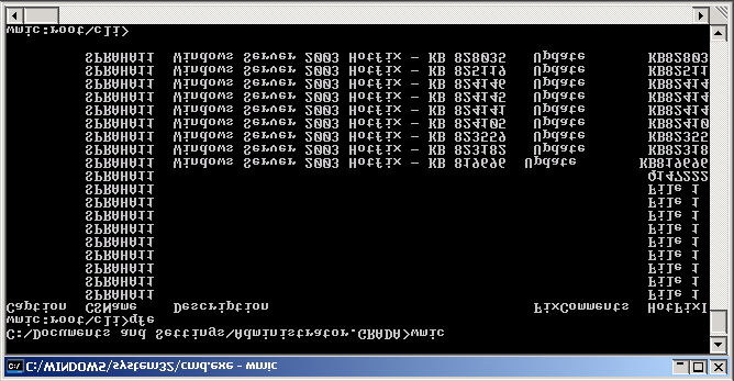 Exchange Server 2003 Kontrolu nainstalovaných opravných záplat lze provést přes panel Add or Remove Programs (Přidat nebo odebrat programy), kde jsou vidět pouze záplaty, které nebyly instalovány s