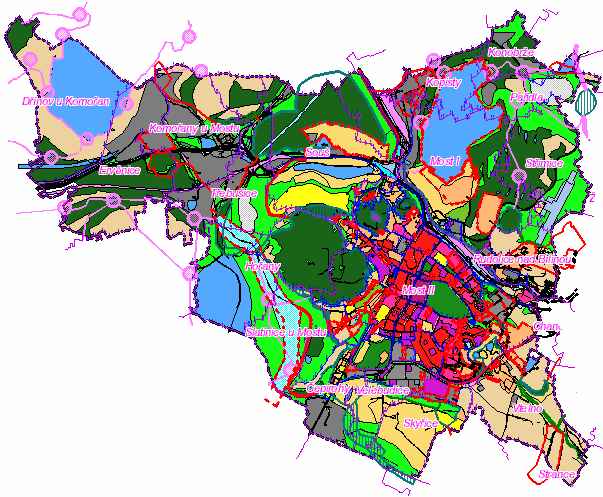 Územní plán města V roce 2002 schválen nový územní plán. Cílem nového Územního plánu města Mostu bylo vytvořit podmínky pro předpokládaný vývoj a rozvoj města.