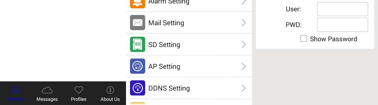 7.7 Moje zprávy (1) Spuštění Security Advanced APP na obrazovce Device List (Seznam Zařízení), klepněte na My messages (Moje zprávy) pro vstup na obrazovku se zprávami.