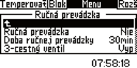 Uvedenie do prevádzky 3 V okne Aktívny ak zvoľte, keď majú byť externé vstupy pri voľbe Zatvorený alebo Otvorený aktívne. Uveďte, či pre otáčky čerpadla teplonosného média platí voľba Samoregulácia.