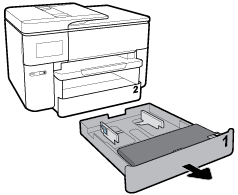 7. Zasuňte vstupní zásobník zpět do tiskárny. 8. Vytáhněte nástavec výstupního zásobníku. Postup vložení karet a fotografického papíru 1.