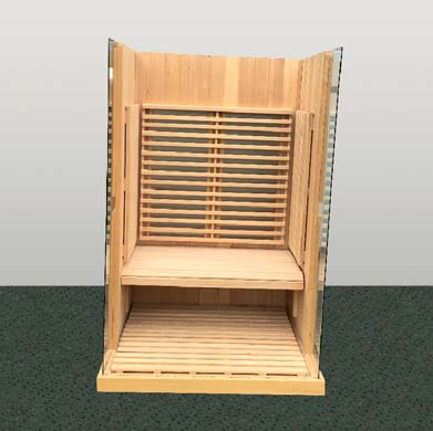6. OSAZENÍ SKLENĚNÝCH ČÁSTÍ Na pravé i levé straně vložte do připravených drážek skleněné části sauny. Nainstalované skleněné části 7.
