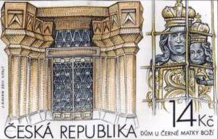 104 POŠTOVNÍ VĚSTNÍK Částka 1/2011 8 VYDÁNÍ PŘÍLEŽITOSTNÉ POŠTOVNÍ ZNÁMKY KUBISTICKÁ ARCHITEKTURA: DŮM U ČERNÉ MATKY BOŽÍ Ministerstvo průmyslu a obchodu České republiky vydá dne 9.