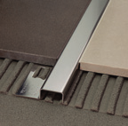 Profily pro podlahy o stejné výšce Prostyle je řada mnohoúčelových profilů pro ukončení a dekoraci podlah stejné výšce a to podlah keramických, mramorů, žul a jiných.
