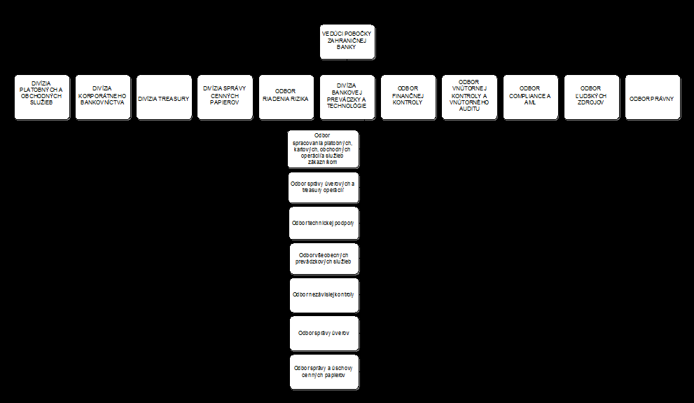 A. Organizačná schéma k 31. 12