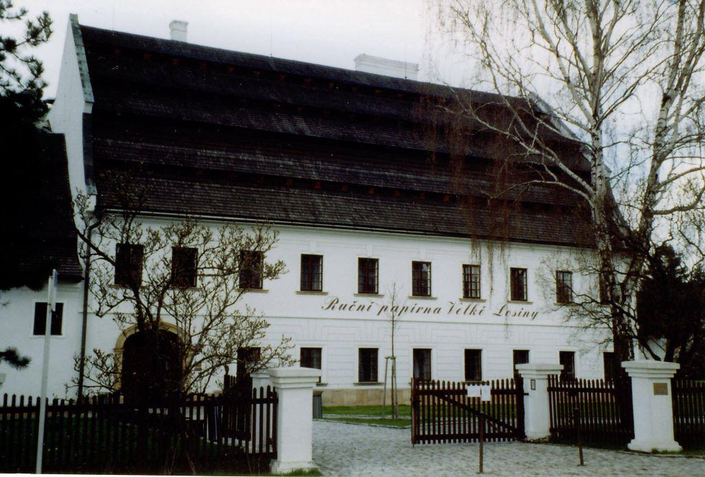 Velké Losiny Muzeum papíru Ruční papírna