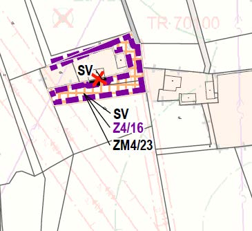 Z4/14, BV, 0,05 ha Jedná se o malou plochu v k.ú. Mistřovice, bez sledovatelných negativních vlivů kromě záboru orné půdy v III. třídě ochrany.
