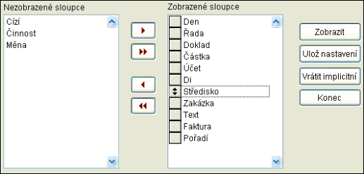 Zobrazení tabulky Zobrazení tabulky Ovládací prvek mřížka je tabulka, která slouží k zobrazování dat. Data jsou uspořádána do sloupců. Uživatel má možnost si sám zvolit a uspořádat sloupce v tabulce.