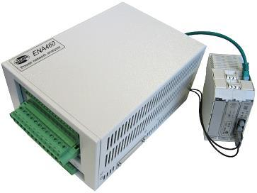 ENA460 Určen pro montáž na DIN lištu Vzorkovací frekvence 12kS/s 4 napěťové vstupy 75/150/300/600V, 4.