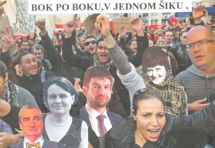 TREFA STRANA 4 BOK PO BOKU, V JEDNOM ŠIKU, TAK ZNIČÍTE REPUBLIKU Církev husitská Jana Žižky z Trocnova se staví naopak plně do šiku prezidenta České republiky, Miloše Zemana, který říká: To ukáže
