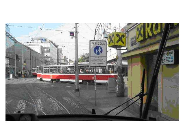 168) Řidič tramvaje z výhledu odbočuje vlevo: 6 b.