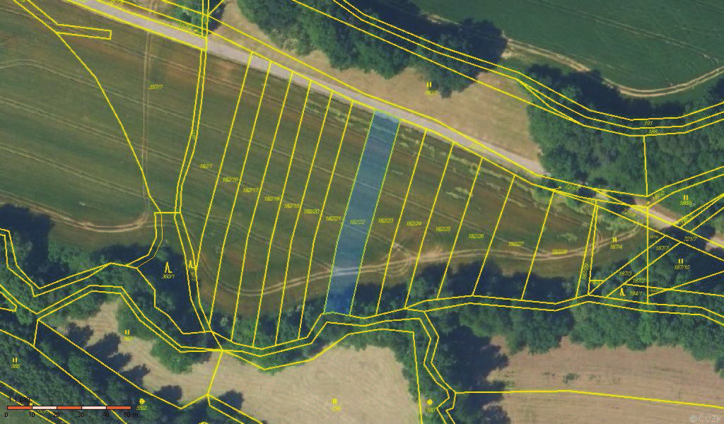 Ortofoto mapa parcely 3500