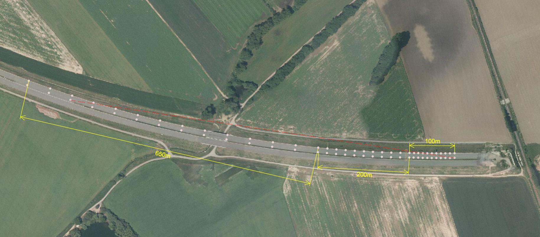 Popis lokality - rozestavěný úsek dálnice D11 u Hradce