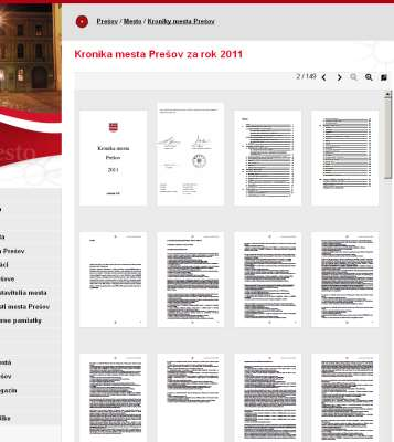 Kroniky aj mestský časopis online.