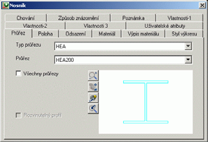 Přímé profily Zadáním počátečního a koncového bodu se vytvoří přímé nosníky do 3D modelu AdvanceSteelu relativně k uživatelskému systému (USS).