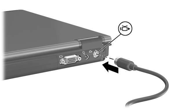 Multimédia Použití výstupní zásuvky typu S-video Připojení zařízení pro přehrávání videa k výstupní zásuvce typu S-video: 1.