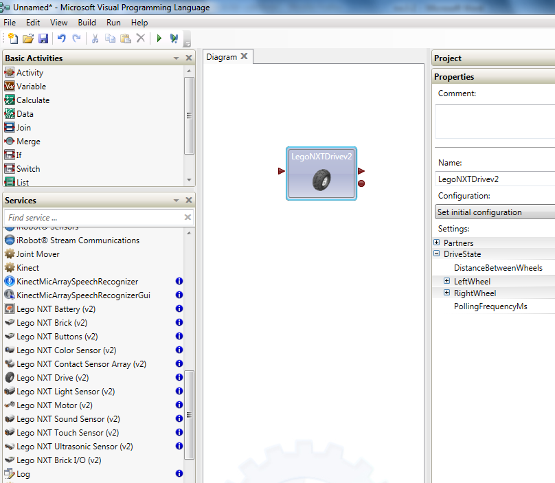 Pokročilejší způsob programování robota nabízí produkt firmy Microsoft - Robotics Developer Studio, s jeho jazykem VPL (Visual Programming Language) na platformě.net.