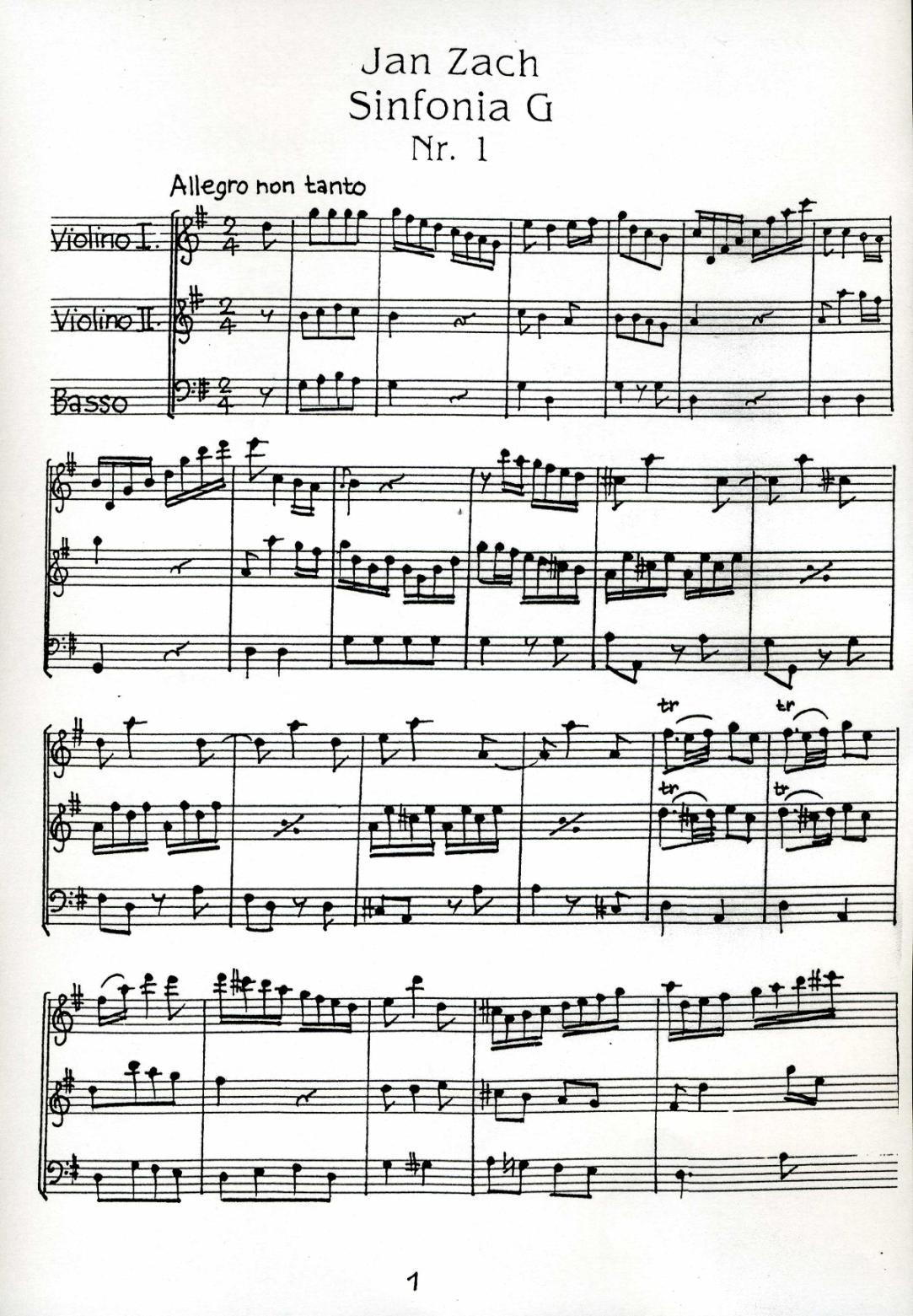 Příloha 7: Zach, J., Sinfonia G dur, č.