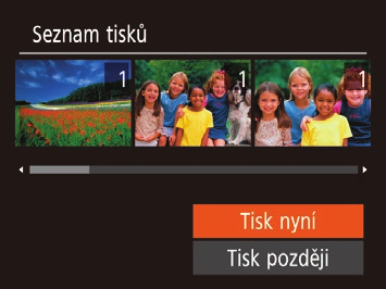 Nastavení tisku pro rozsah snímků Vymazání všech snímků ze seznamu tisků Podle pokynů v kroku 1 v části Nastavení tisku pro jednotlivé snímky (= 89) vyberte položku [Vybrat rozsah] a stiskněte