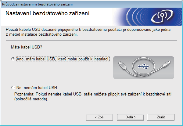 Pro uživtele ezrátového síťového rozhrní Instle pomoí isku CD-ROM očsné použití USB kelu (v systému Winows Mintosh) 19 Proveďte nstvení ezrátové sítě Během konfigure je tře očsně využít USB kel (kel