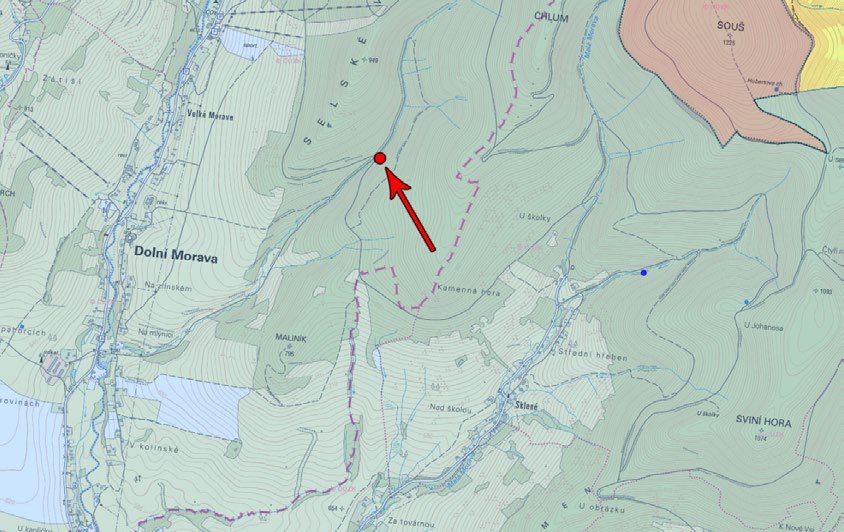 13. Dolní Morava, Mlýnský potok Charakteristika lokality Dolní Morava, Mlýnský potok Autor a datum nálezu Š. Koval, M. Zmrhalová, 6. 10.