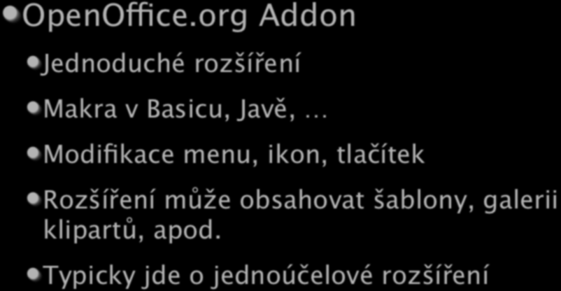 Projekt - Addon OpenOffice.
