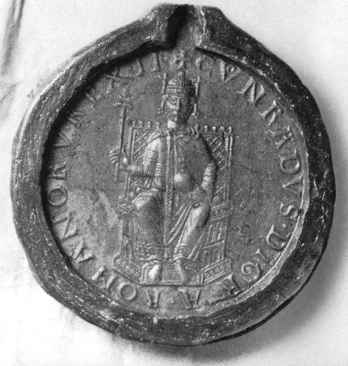 Panovníci českých zemí ve faktech, mýtech a otaznících Pečeť Konráda III. Štaufského z roku 1138.